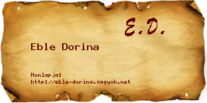 Eble Dorina névjegykártya