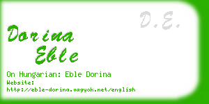 dorina eble business card